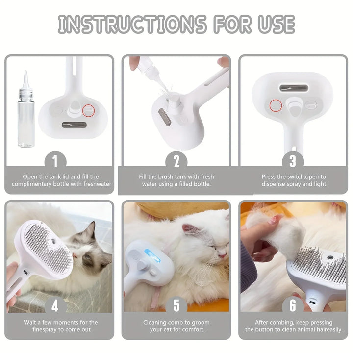 Upgraded Pet Spray Grooming Comb